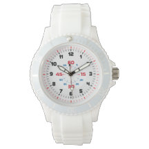 sporty white silicon watch
