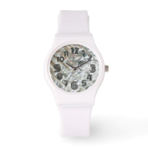 SPORTY WHITE SILICON WATCH SHOWER PROOF