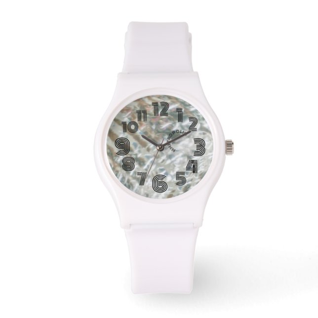 SPORTY WHITE SILICON WATCH /SHOWER PROOF (Front)