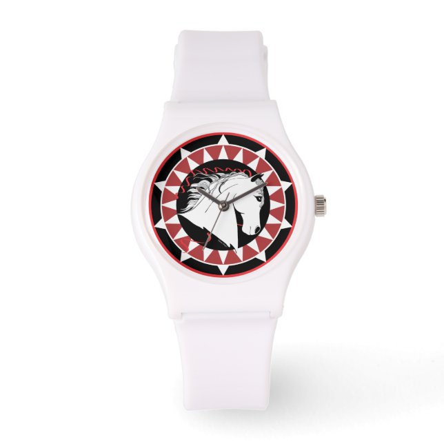 Sporty White Stallion Watch (Front)