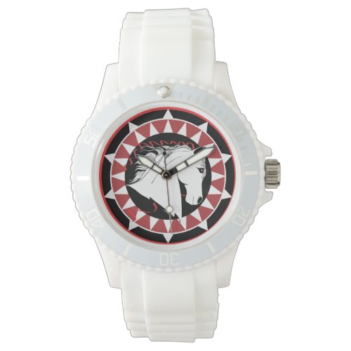 Sporty White Stallion Watch