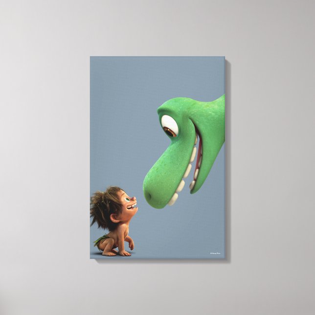 Spot And Arlo Head In Clouds Canvas Print (Front)