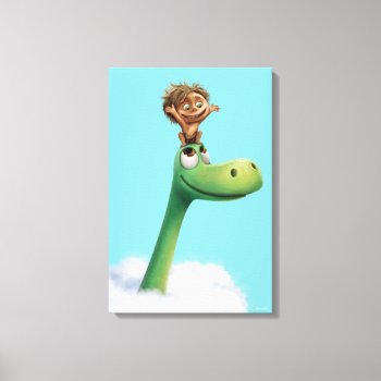 Spot And Arlo Head In Clouds Canvas Print by gooddinosaur at Zazzle