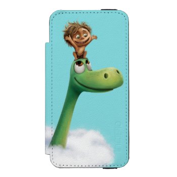 Spot And Arlo Head In Clouds Wallet Case For Iphone Se/5/5s by gooddinosaur at Zazzle