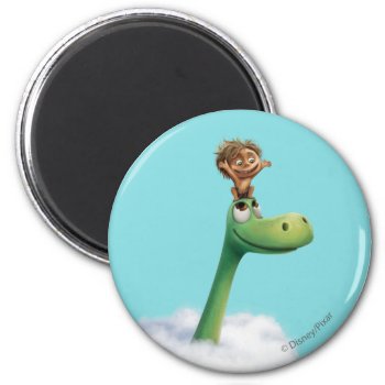 Spot And Arlo Head In Clouds Magnet by gooddinosaur at Zazzle