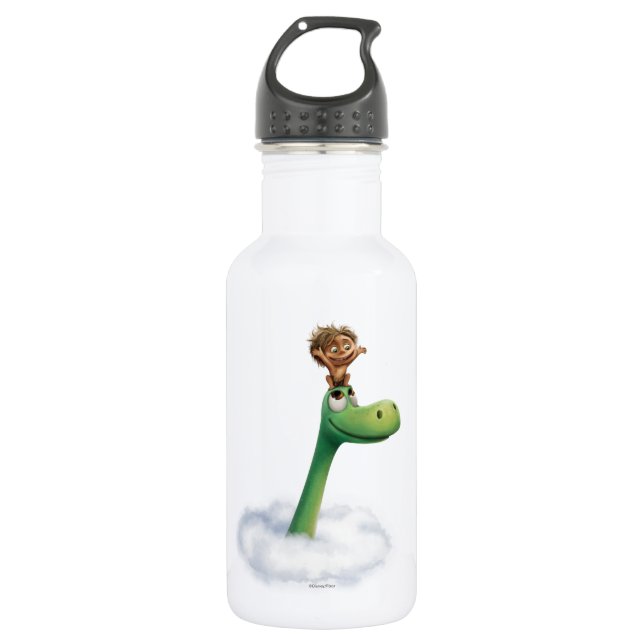Spot And Arlo Head In Clouds Stainless Steel Water Bottle (Front)