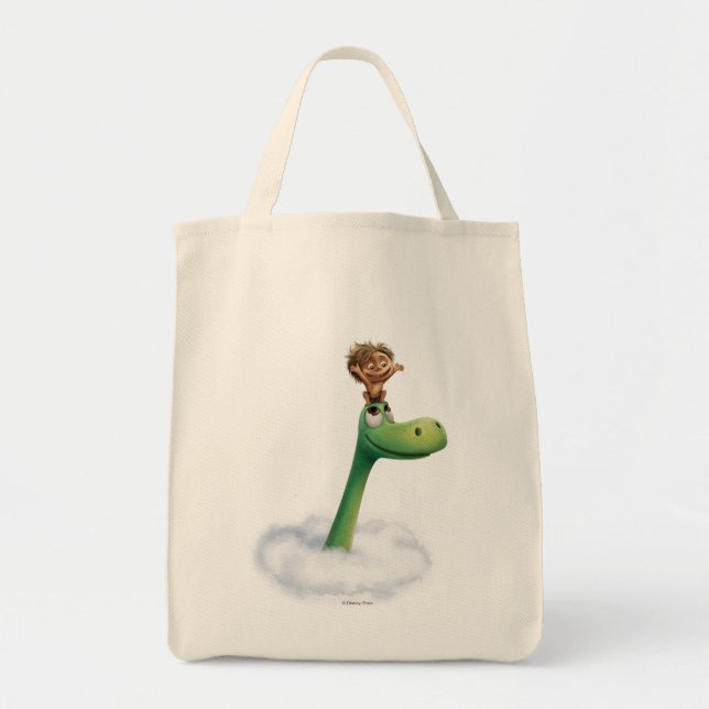 Spot And Arlo Head In Clouds Tote Bag (Front)