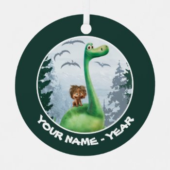 Spot And Arlo In Forest Metal Ornament by gooddinosaur at Zazzle
