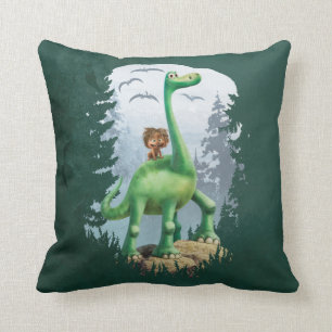 Spot And Arlo In Forest Throw Pillow