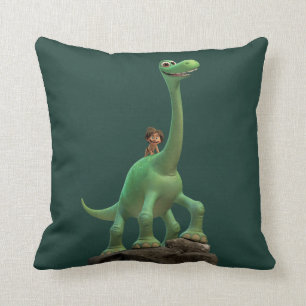 Spot And Arlo On Rock Throw Pillow
