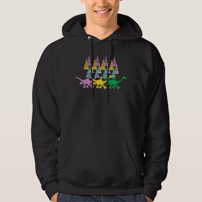 Spot and Arlo Purple Yellow Green Trees Hoodie (Front)