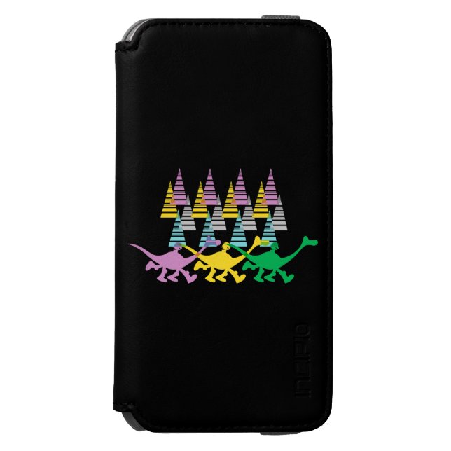 Spot and Arlo Purple Yellow Green Trees Incipio iPhone Wallet Case (Folio Front)