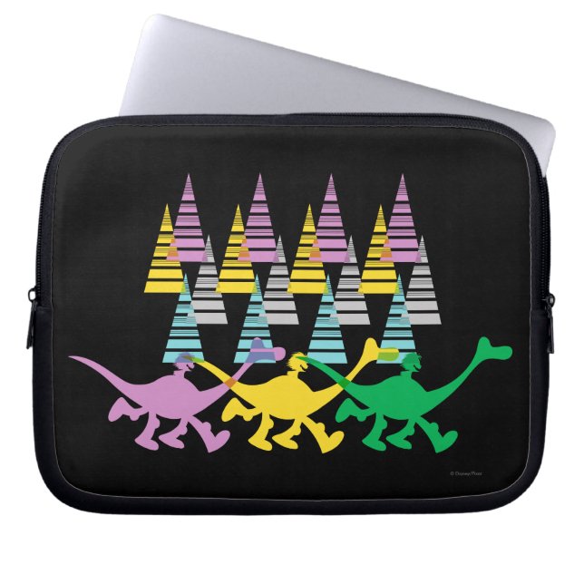 Spot and Arlo Purple Yellow Green Trees Laptop Sleeve (Front)