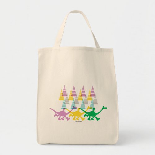 Spot and Arlo Purple Yellow Green Trees Tote Bag