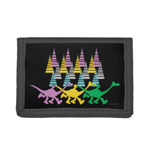 Spot and Arlo Purple Yellow Green Trees Trifold Wallet