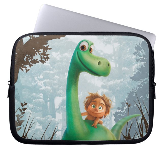 Spot And Arlo Walking Through Forest Laptop Sleeve (Front)