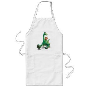 Spot And Arlo Walking Through Forest Long Apron