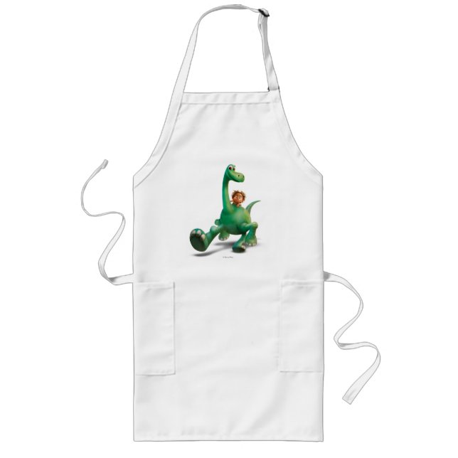 Spot And Arlo Walking Through Forest Long Apron (Front)