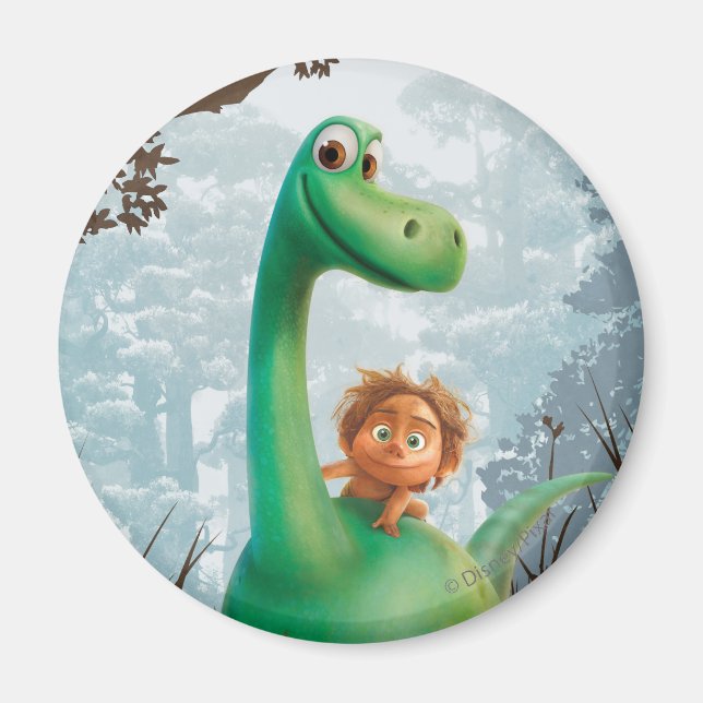 Spot And Arlo Walking Through Forest Magnet (Front)