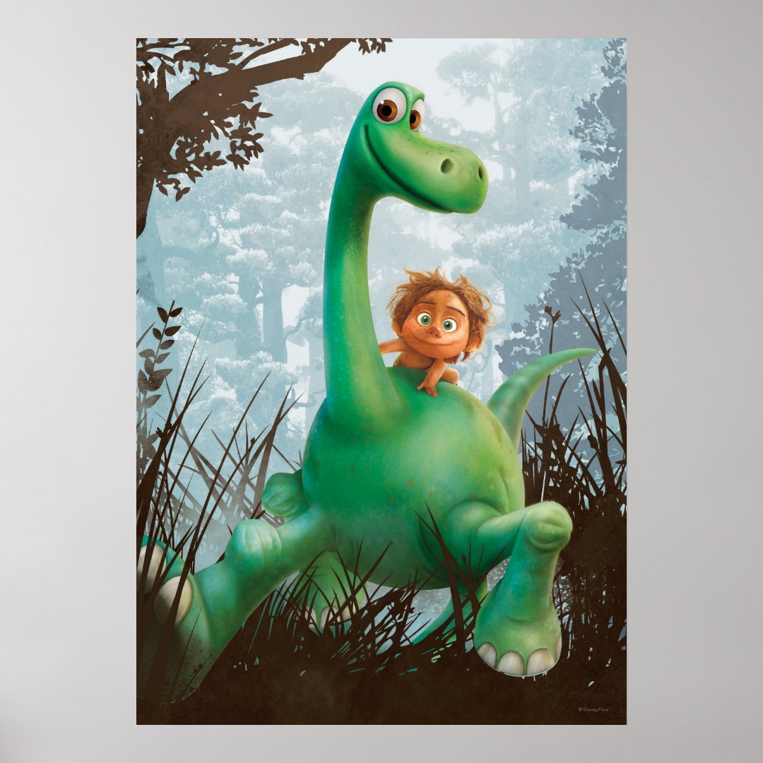 Spot And Arlo Walking Through Forest Poster | Zazzle