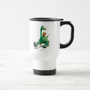 Spot And Arlo Walking Through Forest Travel Mug