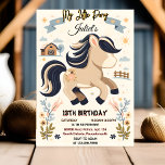 spot cute horse kids my little pony 1st birthday invitation