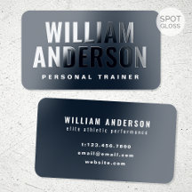 Spot Gloss Personal Trainer Minimalist Gray Blue