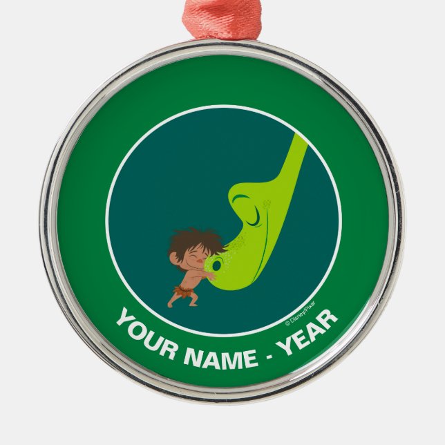 Spot Hugs Arlo Metal Ornament (Front)