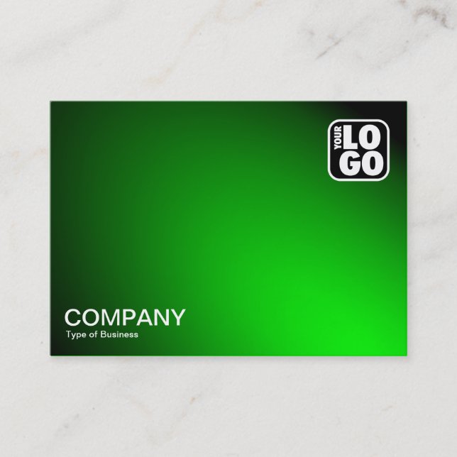 Spot lamp Illuminated - Green Business Card (Front)