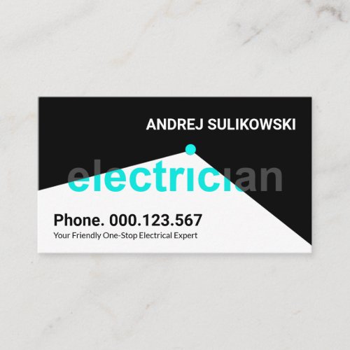 Spot Light On Electrician Signage Business Card