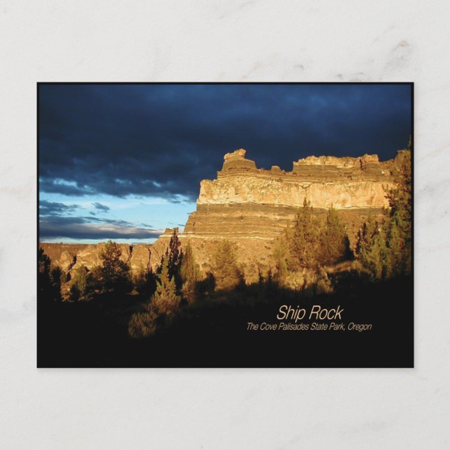 Spot Light on Ship Rock Postcard (Front)