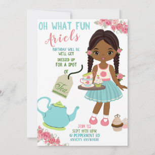 Spot of Tea Party Birthday Invitation Card