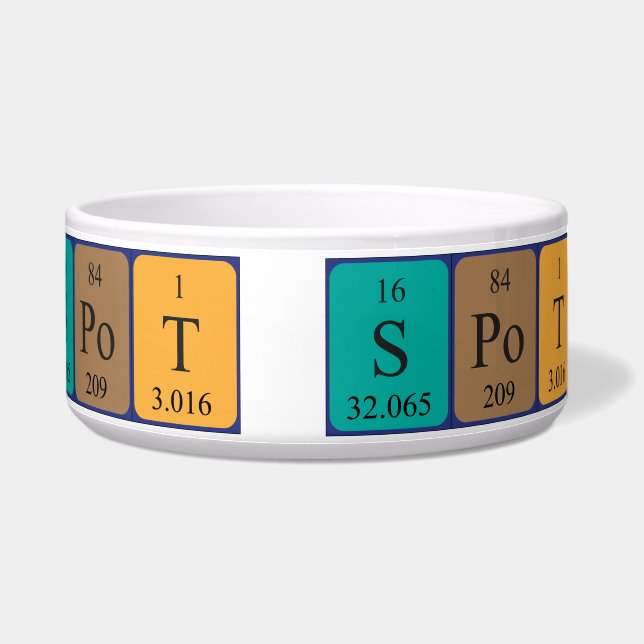 Spot periodic table name pet bowl 2A (Right)