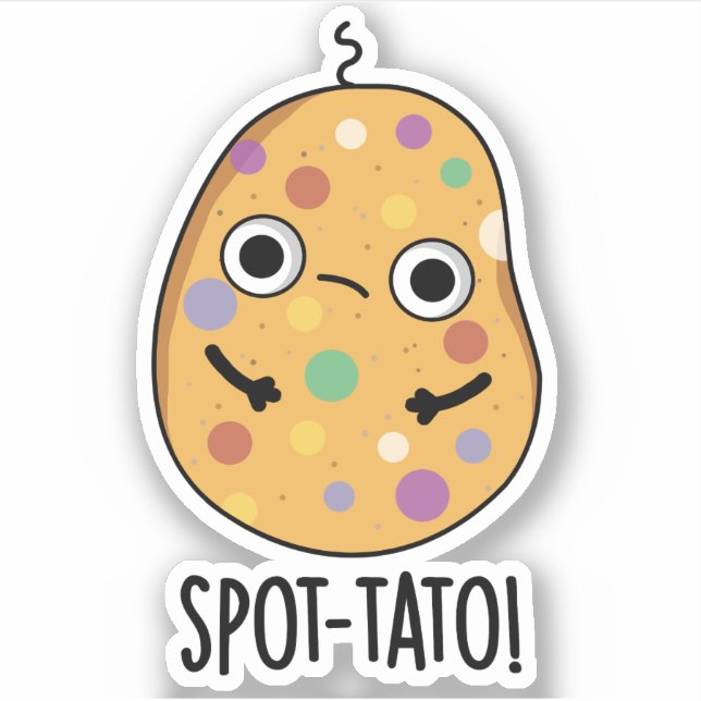 Spot-tato Funny Potato Pun  Sticker (Front)