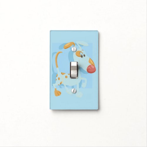 Spot The Dog On Blue Background Goes For A Walk  Light Switch Cover