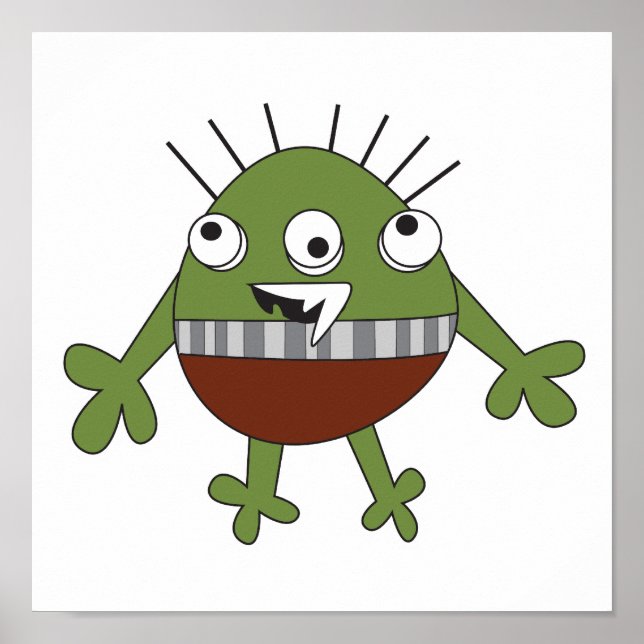 spot the goofy green monster poster (Front)