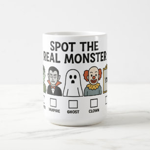 Spot The Real Monster Funny Vote Halloween Design Color Morph Mug