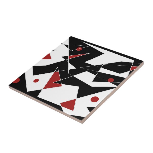 Spot the Red Balls Ceramic Tile (Side)