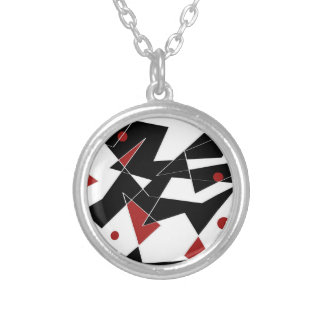 Spot the Red Balls Silver Plated Necklace