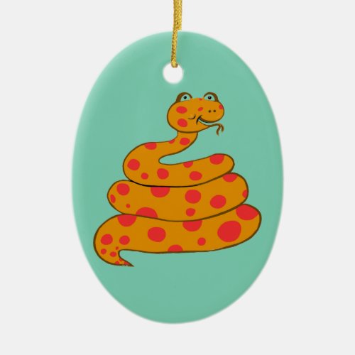 Spot the Snake Ceramic Ornament