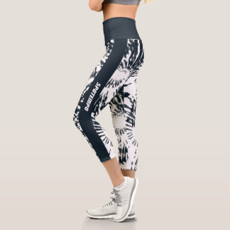 [spotempo]Black Tie-dye pattern Capri Leggings