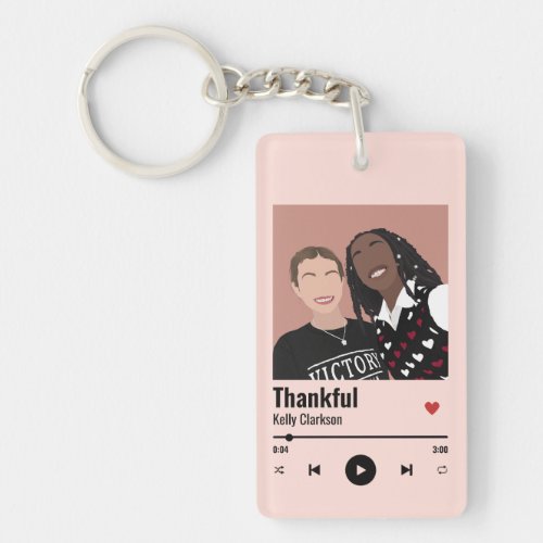 Spotify Album Cover Our Song Keychain