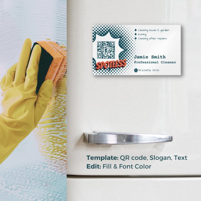 Spotless Impressions: Professional House Cleaning Business Card Magnet (Spotless Impressions: Professional House Cleaning Business Card Magnet)