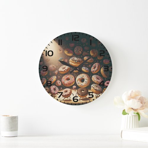 Spotlight Doughnuts Large Clock