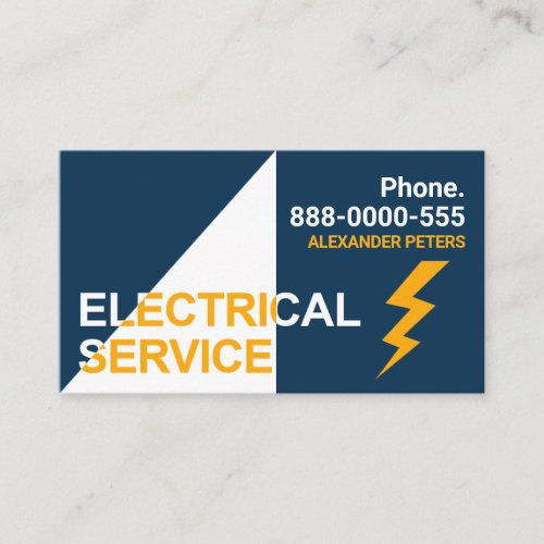 Spotlight Electrical Service Lightning Business Card