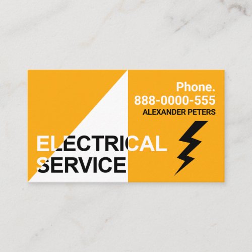 Spotlight Electrical Service Lightning Spark Business Card