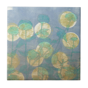 Spotlight Floral I Ceramic Tile