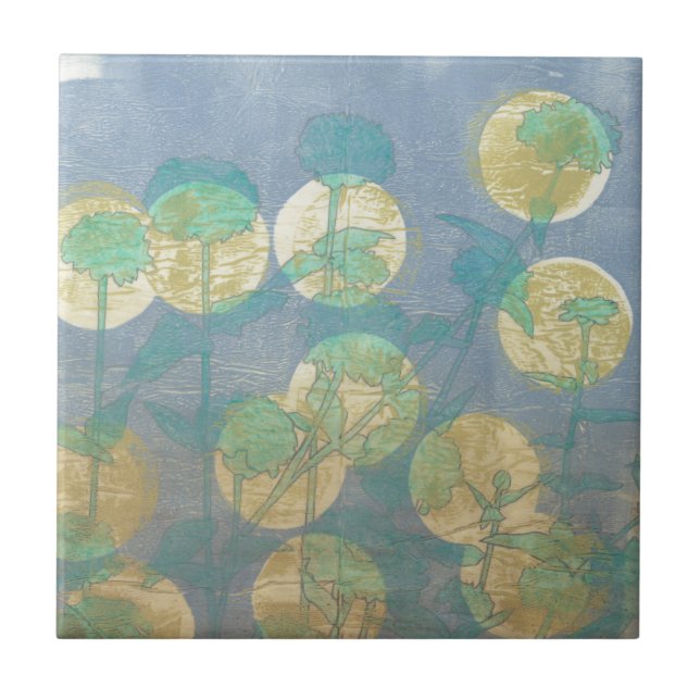 Spotlight Floral I Ceramic Tile (Front)