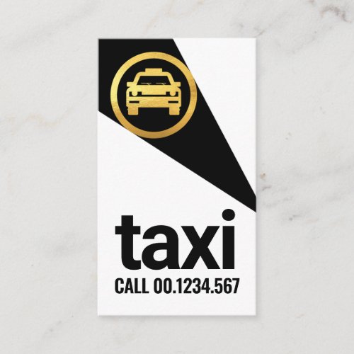 Spotlight On Gold Taxi Business Card