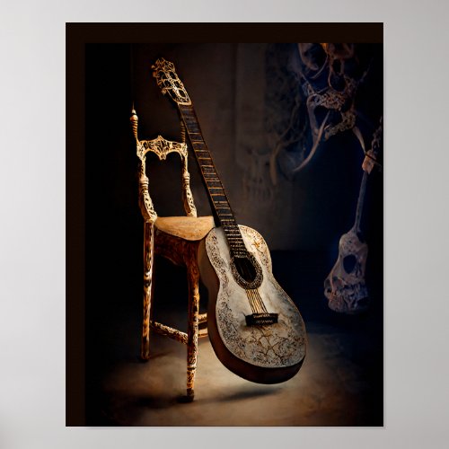 Spotlight On Guitar Poster